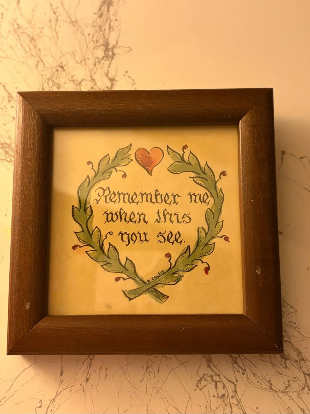 Vintage quote frame
